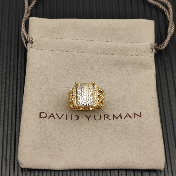 David Yurman Gold and Silver Ring - Picture 1 of 4